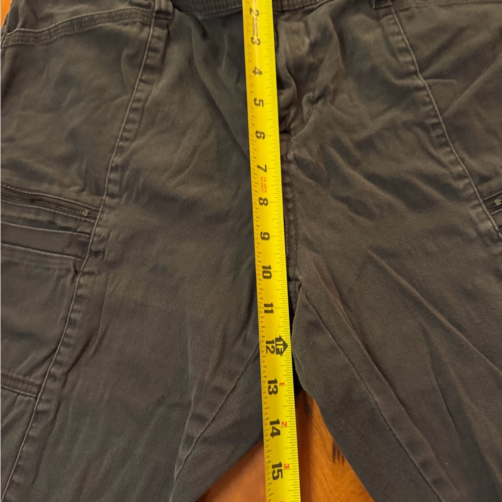 Supplies by Unionbay Skinny Cargo Pants 16 33W Charcoal Gray Zip Pocket Stretch - Picture 13 of 15